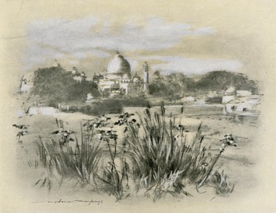 El Taj en Agra de Mortimer Ludington Menpes